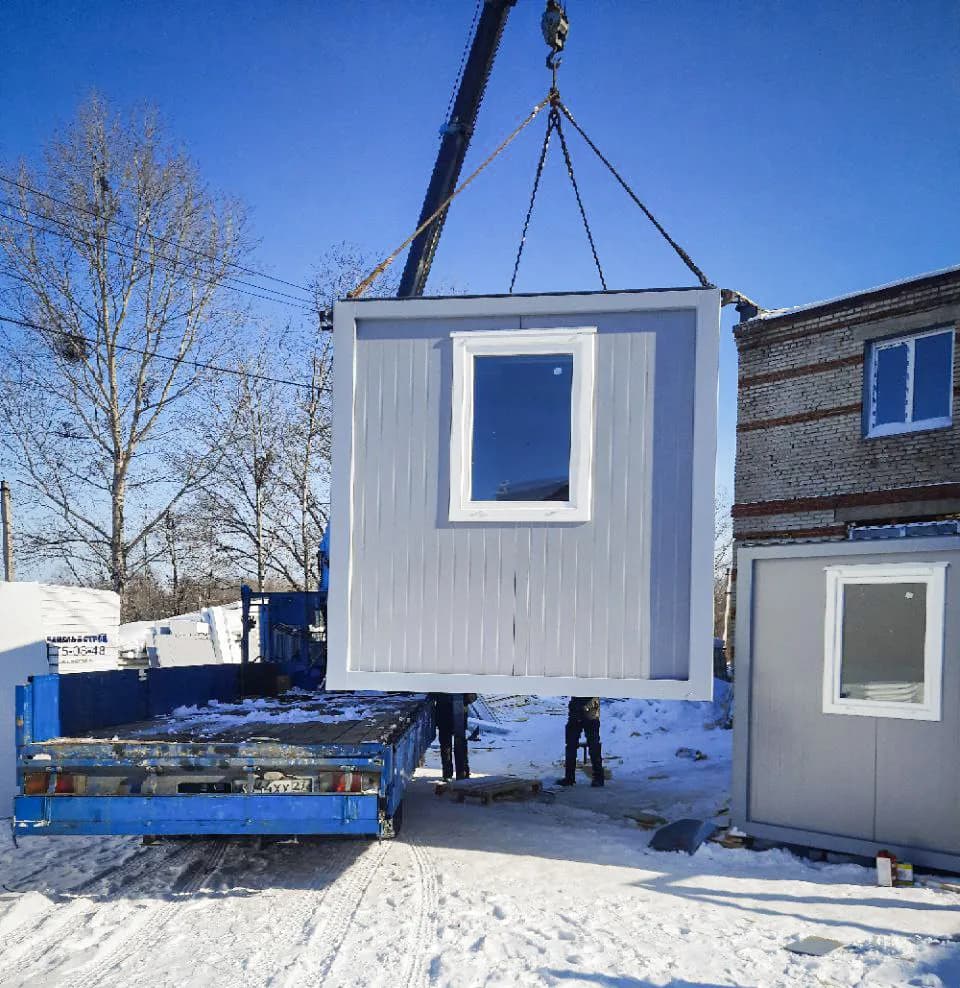 Установка модуля на площадке